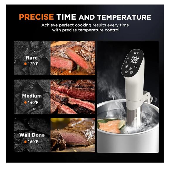 4T7 Sous Vide Precision Cooker 1100W WiFi App Control Immersion Circulator - Picture 5 of 11